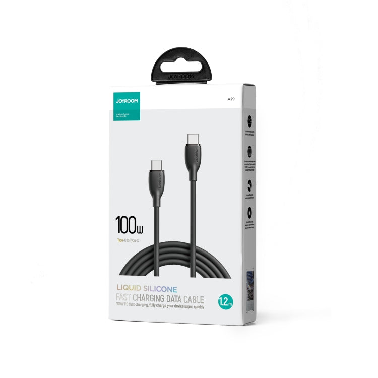 JOYROOM SA29-CC5 100W USB-C/Type-C to USB-C/Type-C Liquid Silicone Fast Charging Data Cable, Length: 1.2m(Black) by JOYROOM