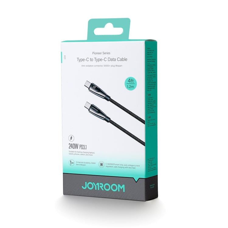 JOYROOM SA31-CC5 240W USB-C/Type-C to USB-C/Type-C Fast Charge Data Cable, Length: 1.2m(Black) by JOYROOM