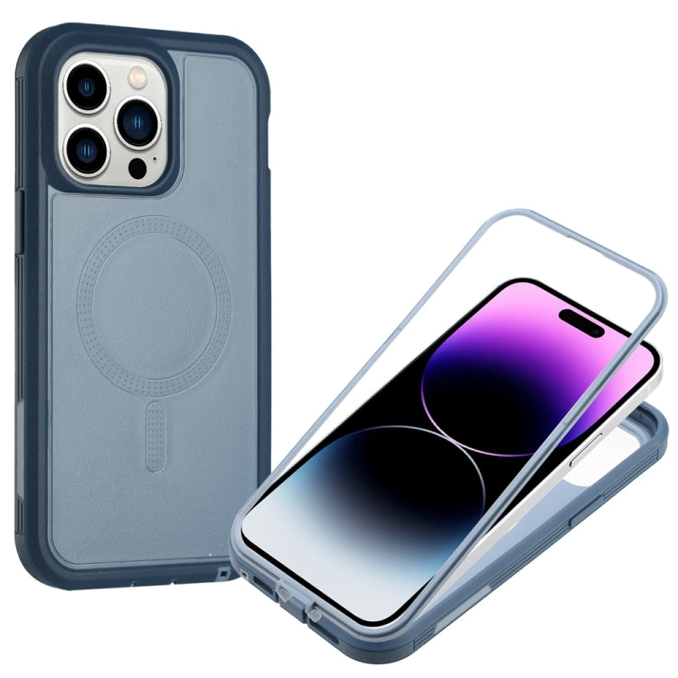 For iPhone 14 Defender Series XT MagSafe Magnetic PC + TPU Shockproof Phone Case(Blue) - iPhone 14 Cases by buy2fix | Online Shopping UK | buy2fix