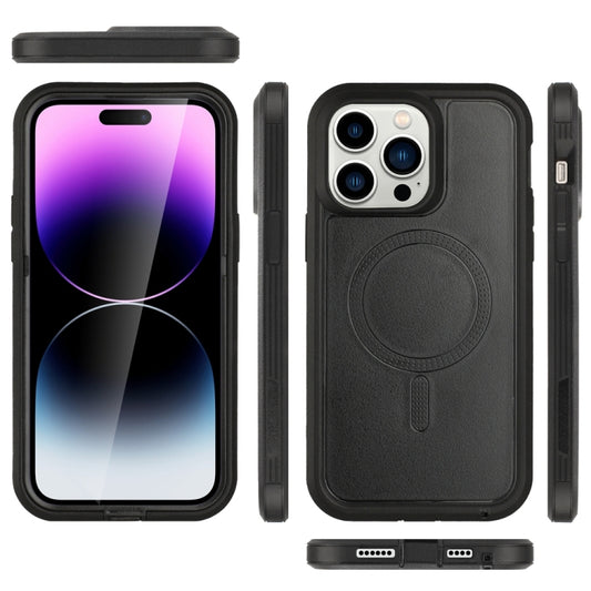 For iPhone 14 Plus Defender Series XT MagSafe Magnetic PC + TPU Shockproof Phone Case(Black) by buy2fix