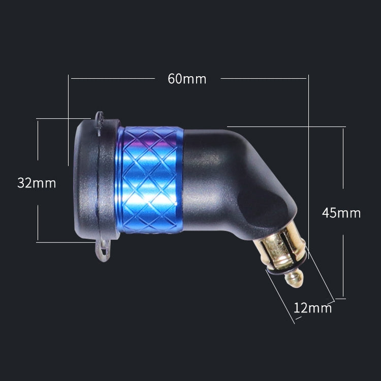 German EU Plug Special Motorcycle Elbow Charger Dual USB Voltmeter 4.2A Charger, Shell Color:Black(Red Light) - Battery Charger by buy2fix | Online Shopping UK | buy2fix