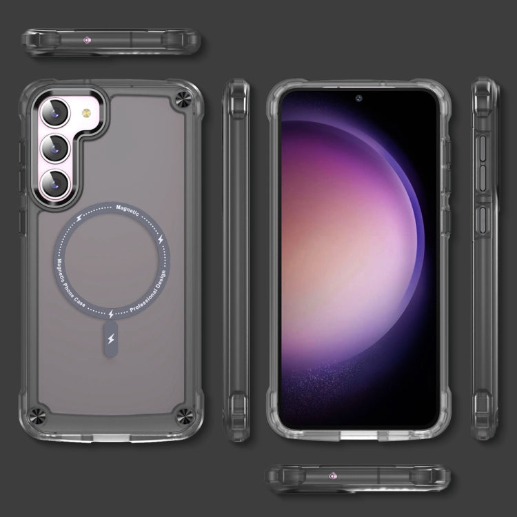 For Samsung Galaxy S23+ 5G Skin Feel TPU + PC MagSafe Magnetic Phone Case(Transparent Black) - Galaxy S23+ 5G Cases by buy2fix | Online Shopping UK | buy2fix