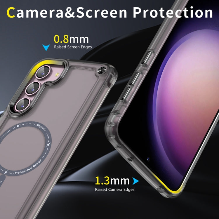 For Samsung Galaxy S23+ 5G Skin Feel TPU + PC MagSafe Magnetic Phone Case(Transparent Black) - Galaxy S23+ 5G Cases by buy2fix | Online Shopping UK | buy2fix