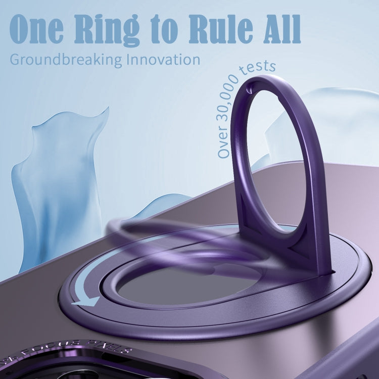 For iPhone 11 Rotating Ring Magnetic Holder Phone Case(Purple) - iPhone 11 Cases by buy2fix | Online Shopping UK | buy2fix
