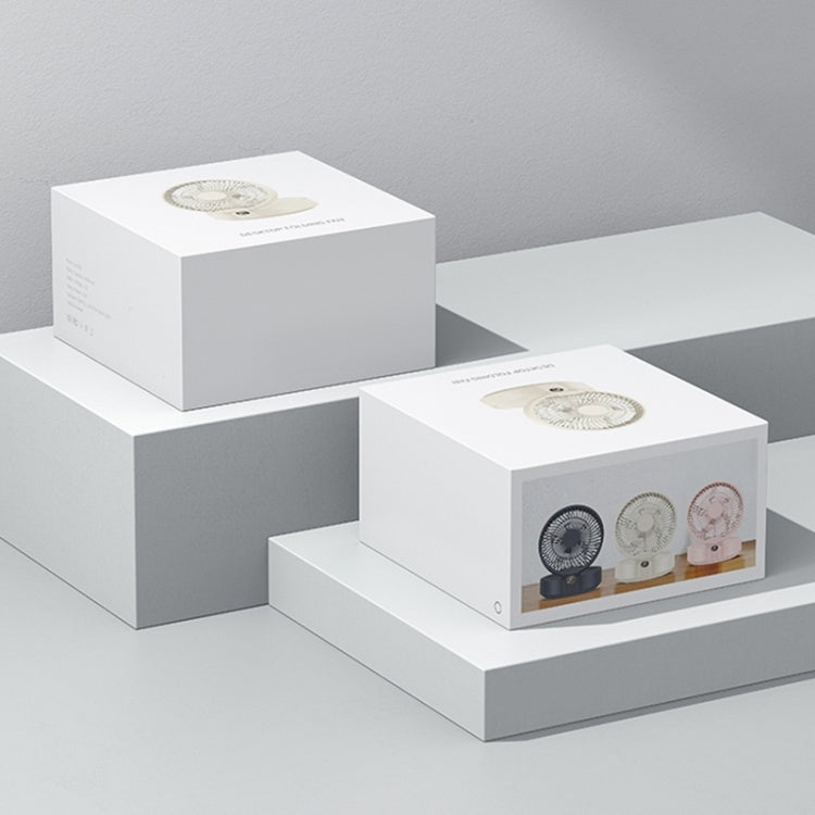 WSK302 4000mAh Swivel Head Wall Mounted Fan with Night Light(Black) by buy2fix