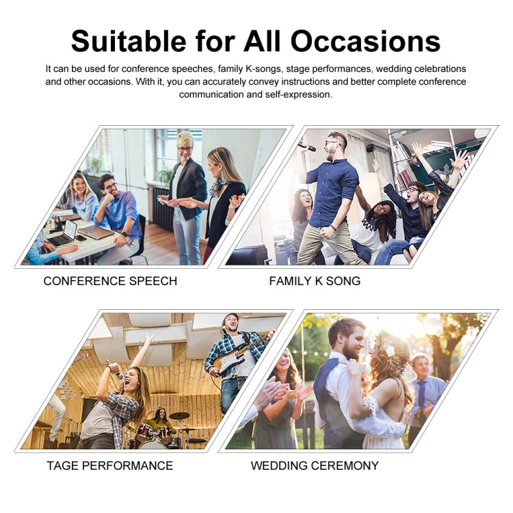 XTUGA A140-HB Wireless Microphone System 4 Channel Handheld Lavalier Headset Microphone(AU Plug) by XTUGA