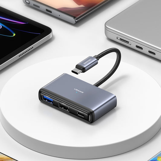 USAMS US-SJ627 4 in 1 Type-C Multifunctional Docking Station HUB by USAMS