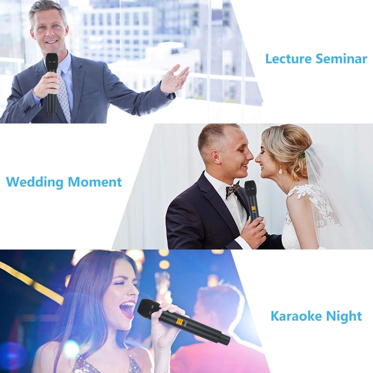 XTUGA A400-H Professional 4-Channel UHF Wireless Microphone System with 4 Handheld Microphone(UK Plug) by XTUGA