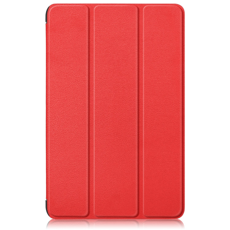 For Lenovo Tab M10 5G 10.6 3-folding Leather Smart Tablet Case(Red) - Lenovo by buy2fix | Online Shopping UK | buy2fix