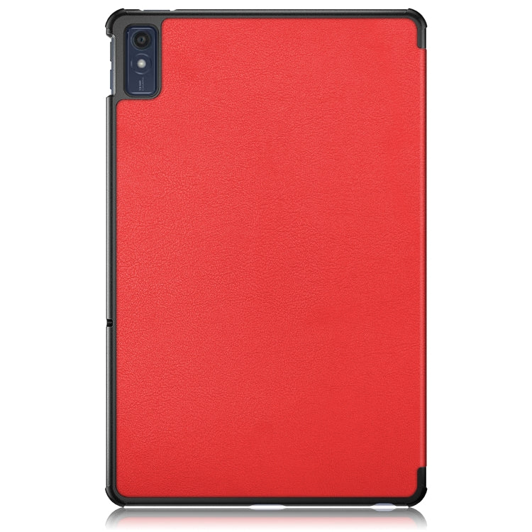For Lenovo Tab M10 5G 10.6 3-folding Leather Smart Tablet Case(Red) - Lenovo by buy2fix | Online Shopping UK | buy2fix