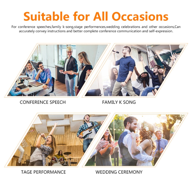 XTUGA S400 Professional 4-Channel UHF Wireless Microphone System with 4 Handheld Microphone(AU Plug) by XTUGA