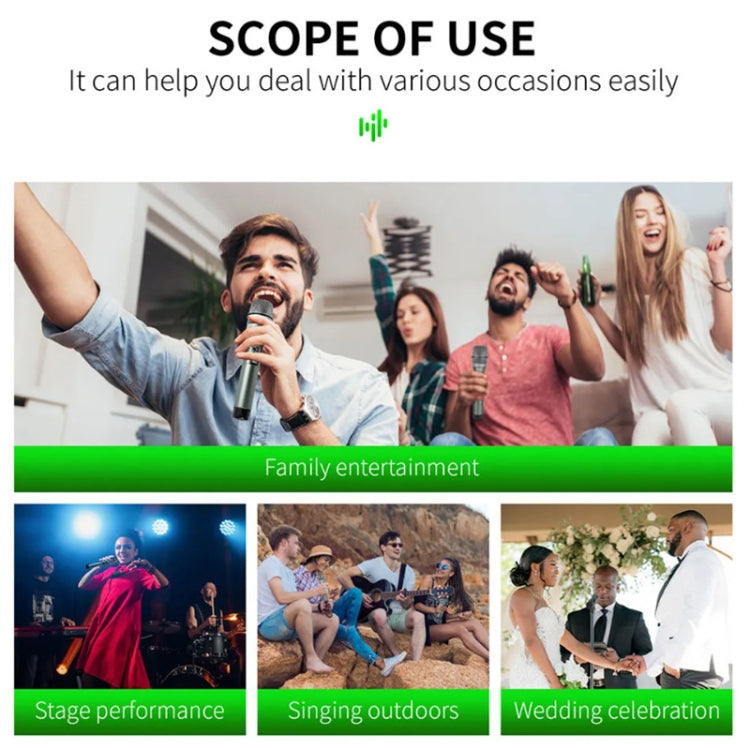 XTUGA U-F4600 Professional 4-Channel UHF Wireless Microphone System with 4 Handheld Microphone(AU Plug) by XTUGA