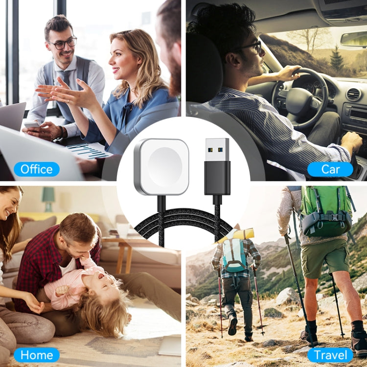 For Apple Watch USB Interface Magnetic Charger(Silver) by buy2fix