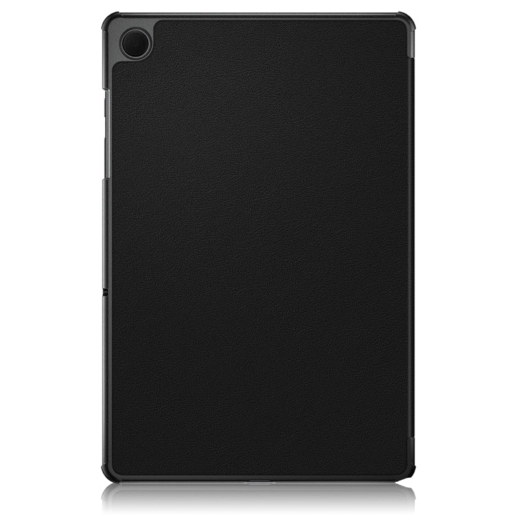For Samsung Galaxy Tab A9 Plus 3-folding Leather Smart Tablet Case(Black) - Galaxy Tab A9 by buy2fix | Online Shopping UK | buy2fix