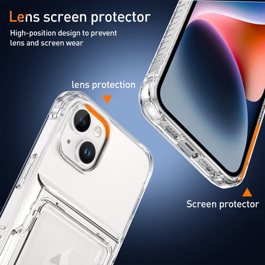 For iPhone 14 Crystal Clear Flip Card Slot Phone Case(Transparent) by buy2fix