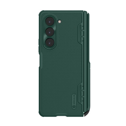For Samsung Galaxy Z Fold5 NILLKIN Frosted Fold PC + TPU Phone Case with Holder(Green) by NILLKIN