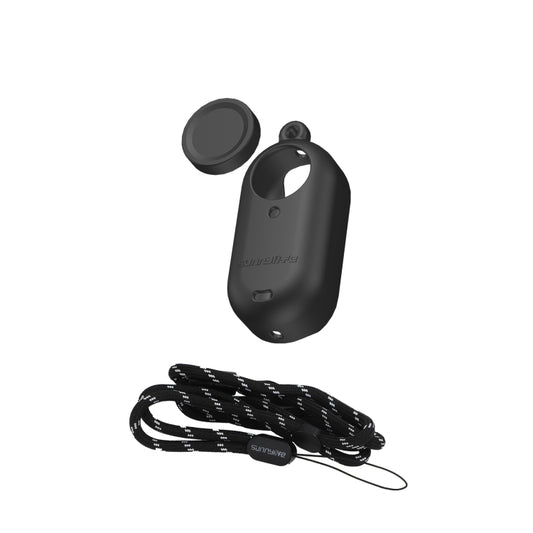 For Insta360 Go 3 Sunnylife IST-BHT594 Camera Body Silicone Case with Lens Cap & Neck Strap(Black) by Sunnylife