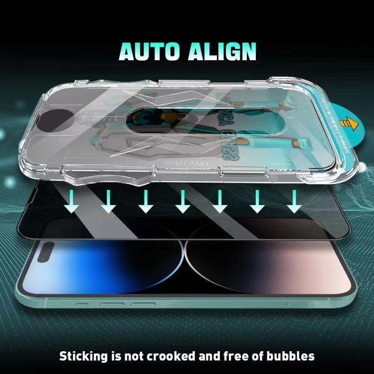 For iPhone 14 / 13 / 13 Pro Easy Install 28 Degree Privacy Armor Tempered Glass Film - iPhone 14 Tempered Glass by buy2fix | Online Shopping UK | buy2fix