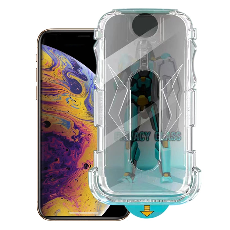 For iPhone XS Max Easy Install 28 Degree Privacy Armor Tempered Glass Film - iPhone XS Max Tempered Glass by buy2fix | Online Shopping UK | buy2fix