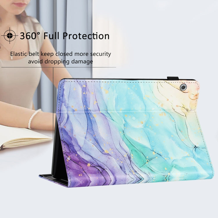 For Huawei MediaPad T5 10 Sewing Litchi Texture Smart Leather Tablet Case(Oil Painting) - Huawei by buy2fix | Online Shopping UK | buy2fix