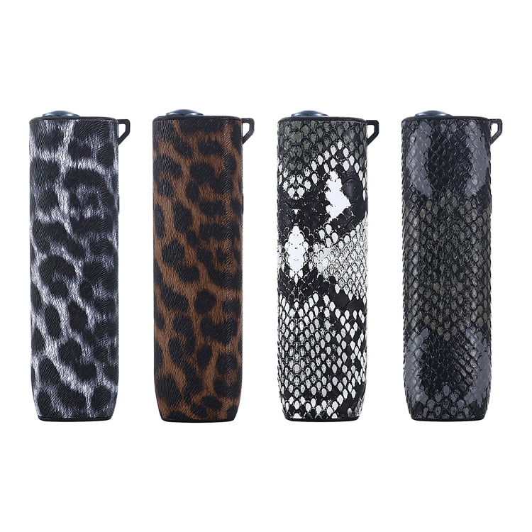 For IQOS ILUMA ONE Leopard TPU+PU Leather Electronic Cigarette Protective Case with Lanyard(Brown) by buy2fix