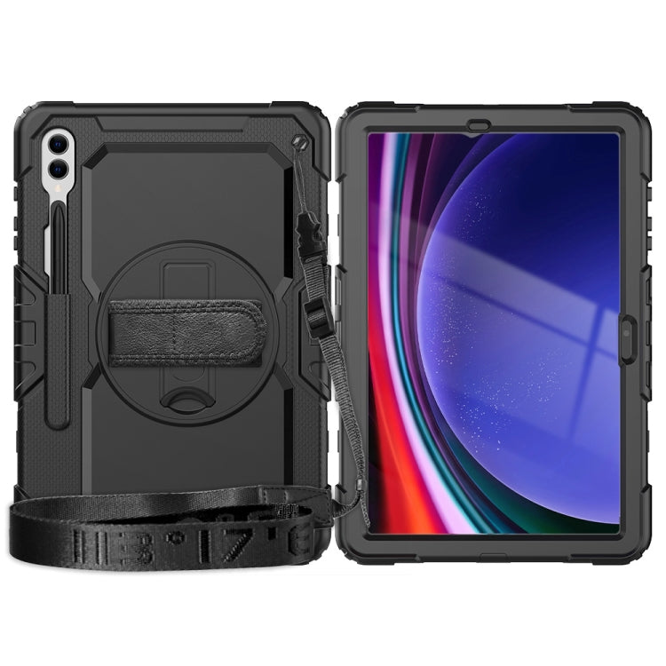 For Samsung Galaxy Tab S10+ / S9+ / S9 FE+ Silicone Hybrid PC Tablet Protective Case(Black) - Galaxy Tab S9+ Cases by buy2fix | Online Shopping UK | buy2fix