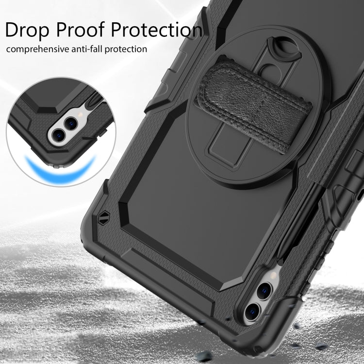 For Samsung Galaxy Tab S10+ / S9+ / S9 FE+ Silicone Hybrid PC Tablet Protective Case(Black) - Galaxy Tab S9+ Cases by buy2fix | Online Shopping UK | buy2fix