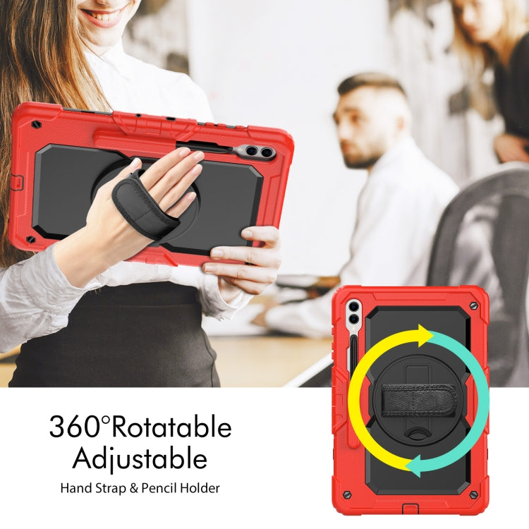 For Samsung Galaxy Tab S10+ / S9+ / S9 FE+ Silicone Hybrid PC Tablet Protective Case(Red+Black) - Galaxy Tab S9+ Cases by buy2fix | Online Shopping UK | buy2fix