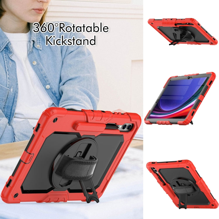 For Samsung Galaxy Tab S10+ / S9+ / S9 FE+ Silicone Hybrid PC Tablet Protective Case(Red+Black) - Galaxy Tab S9+ Cases by buy2fix | Online Shopping UK | buy2fix