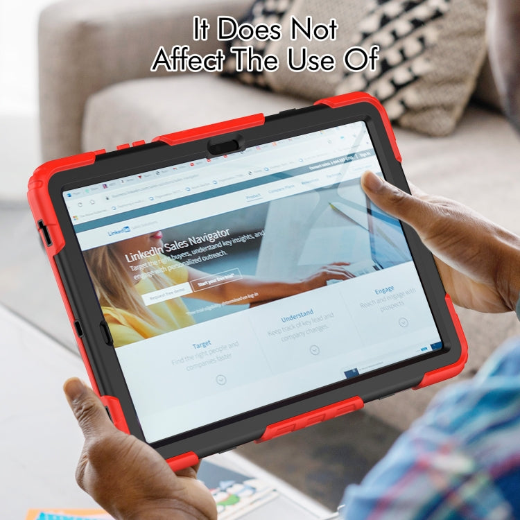 For Samsung Galaxy Tab S10+ / S9+ / S9 FE+ Silicone Hybrid PC Tablet Protective Case(Red+Black) - Galaxy Tab S9+ Cases by buy2fix | Online Shopping UK | buy2fix