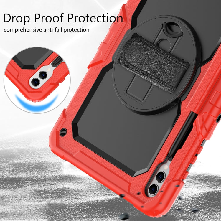For Samsung Galaxy Tab S10+ / S9+ / S9 FE+ Silicone Hybrid PC Tablet Protective Case(Red+Black) - Galaxy Tab S9+ Cases by buy2fix | Online Shopping UK | buy2fix