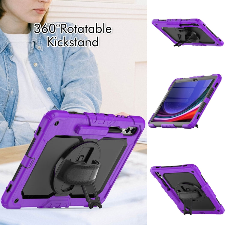 For Samsung Galaxy Tab S10+ / S9+ / S9 FE+ Silicone Hybrid PC Tablet Protective Case(Purple+Black) - Galaxy Tab S9+ Cases by buy2fix | Online Shopping UK | buy2fix