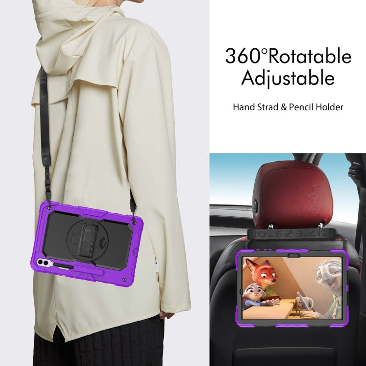For Samsung Galaxy Tab S10+ / S9+ / S9 FE+ Silicone Hybrid PC Tablet Protective Case(Purple+Black) - Galaxy Tab S9+ Cases by buy2fix | Online Shopping UK | buy2fix