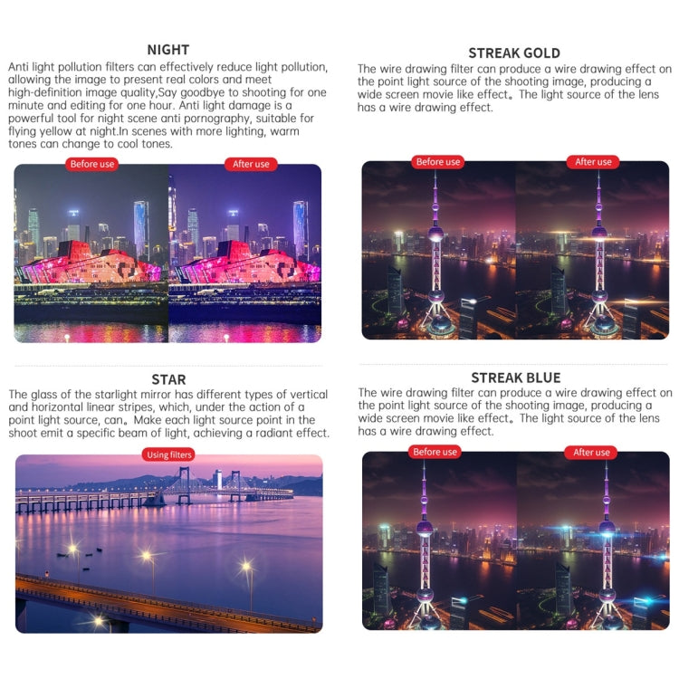 For DJI Air 3 JSR KB Series Drone Lens Filter, Filter:4 in 1 NDPL by JSR