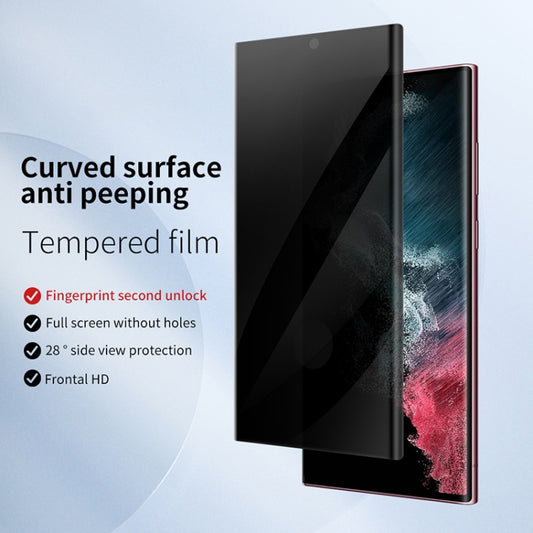 For Samsung Galaxy S22 Ultra 5G 3D Curved Edge Privacy Tempered Glass Film - Galaxy Tempered Glass by buy2fix | Online Shopping UK | buy2fix