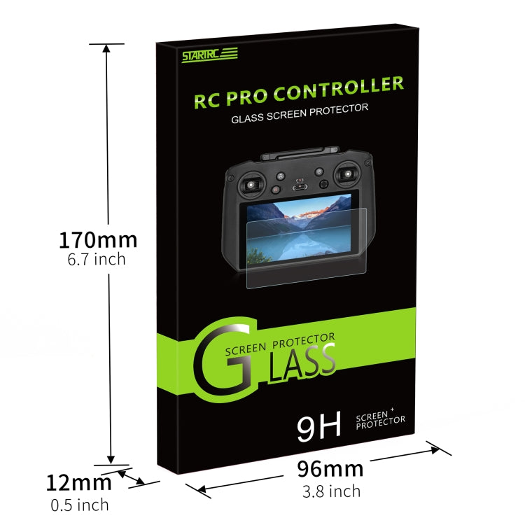 For DJI RC Pro with Screen STARTRC 2pcs 9H 2.5D Tempered Glass Film HD Film by STARTRC