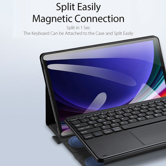 For Samsung Galaxy Tab S9+ / S9 FE+ DUX DUCIS TK Series Wireless Bluetooth Keyboard Tablet Case(Black) - For Samsung by DUX DUCIS | Online Shopping UK | buy2fix