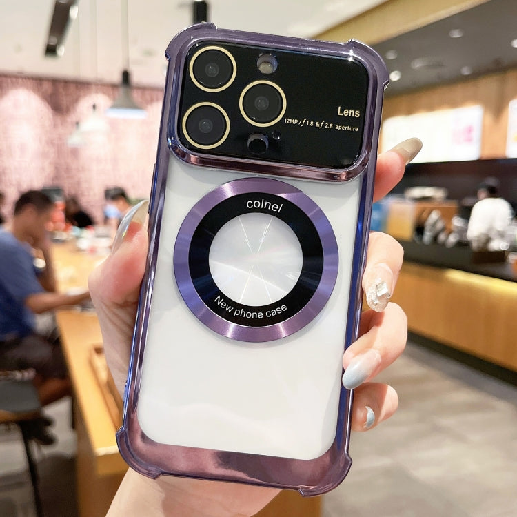 For iPhone 13 Pro MagSafe Shockproof TPU Phone Case with Lens Film(Purple) - iPhone 13 Pro Cases by buy2fix | Online Shopping UK | buy2fix