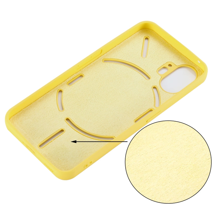 For Nothing Phone 2 Solid Color Liquid Silicone Dropproof Full Coverage Phone Case(Yellow) - Nothing Cases by buy2fix | Online Shopping UK | buy2fix