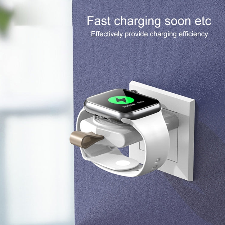 For Apple Watch Series USB Port Portable Magnetic Wireless Charger(Black) by buy2fix