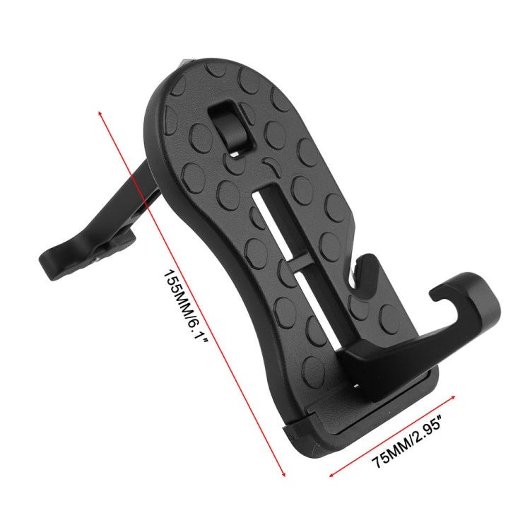 BF013-BK Automotive Door Step Hook Aluminum Foldable Ladder Mini Foot Pedal for Jeep SUV Truck WP - Foot Pedal by buy2fix | Online Shopping UK | buy2fix