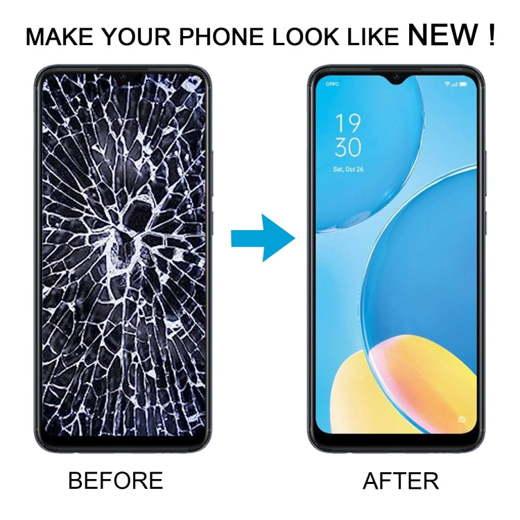 For OPPO A15s OEM LCD Screen Digitizer Full Assembly with Frame by buy2fix