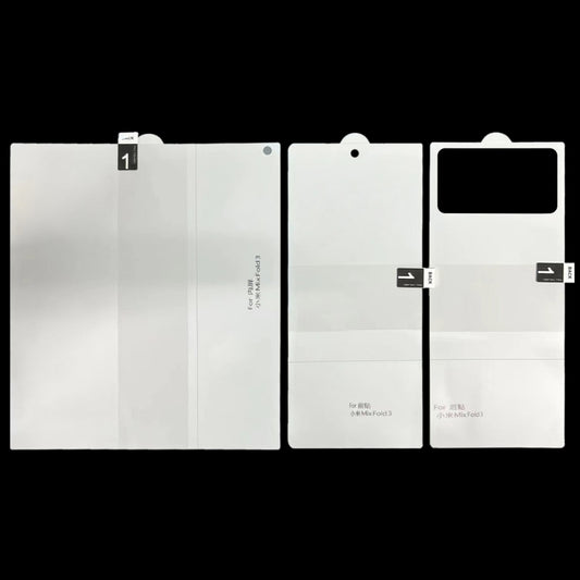 For Xiaomi Mix Fold 3 Full Screen Protector Explosion-proof Big + Front + Back Screen Hydrogel Film - by buy2fix | Online Shopping UK | buy2fix