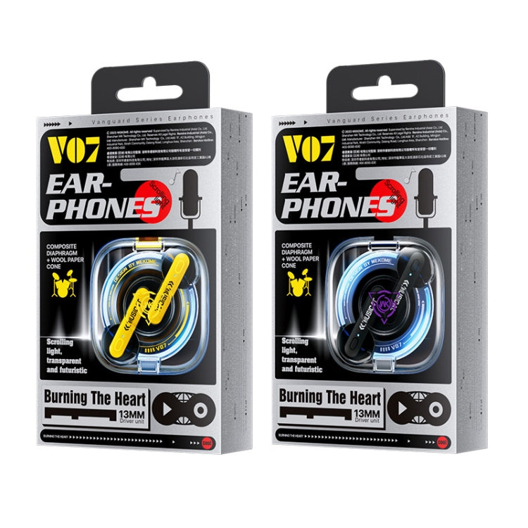 WK V07 Vanguard Series Starshards Wireless Bluetooth Earphone(Black) by WK
