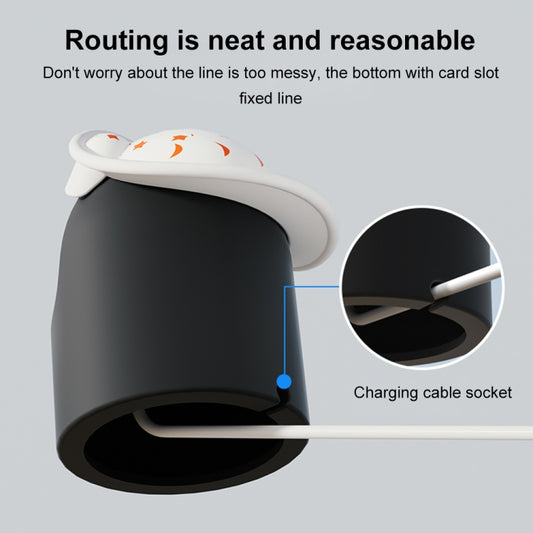 For Apple Watch Series Hat Bear Shaped Silicone Charging Base(Mint Green) by buy2fix