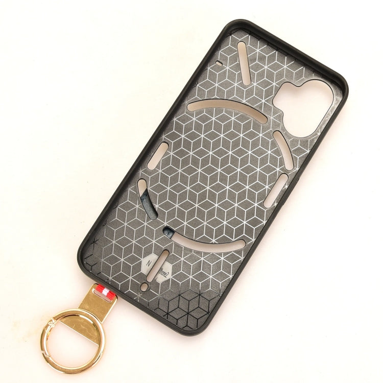 For Nothing Phone 2 Wristband Leather Back Phone Case(Brown) - Nothing Cases by buy2fix | Online Shopping UK | buy2fix