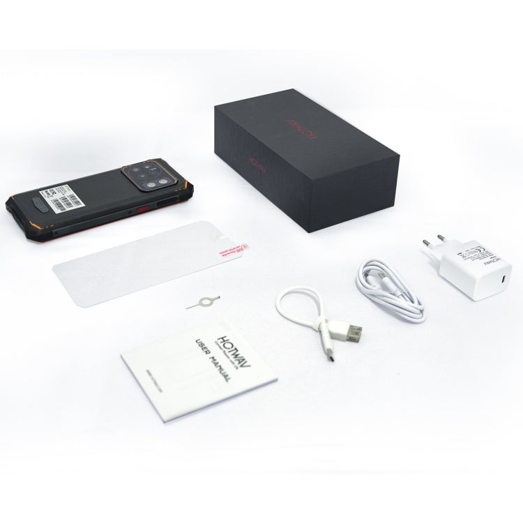 HOTWAV CYBER 13 Pro, 12GB+256GB, IP68/IP69K Rugged Phone, 10800mAh, 6.6 inch Android 13 UNISOC T619 Octa Core, Network: 4G, NFC, OTG(Orange) by HOTWAV