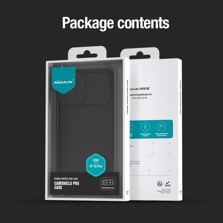 For iPhone 15 Pro NILLKIN CamShield Pro PC Phone Case(Black) by NILLKIN