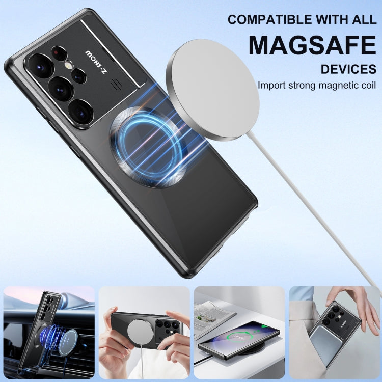 For Samsung Galaxy S22 Ultra 5G Aromatherapy Holder Single-sided MagSafe Magnetic Phone Case(Purple) - Galaxy S22 Ultra 5G Cases by buy2fix | Online Shopping UK | buy2fix