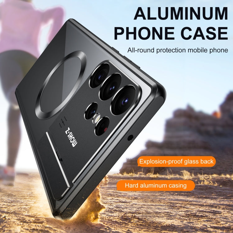 For Samsung Galaxy S22 Ultra 5G Aromatherapy Holder Single-sided MagSafe Magnetic Phone Case(Purple) - Galaxy S22 Ultra 5G Cases by buy2fix | Online Shopping UK | buy2fix